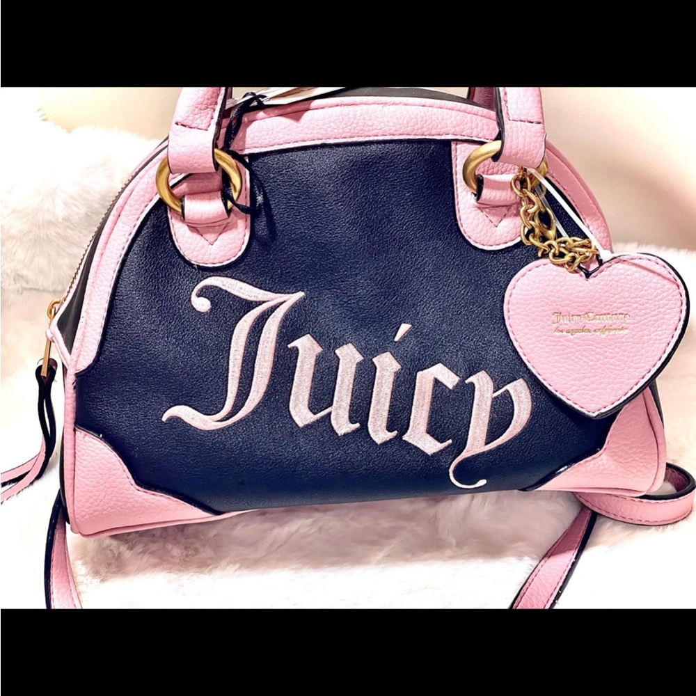 Juicy Couture Bowler Bag pink and black